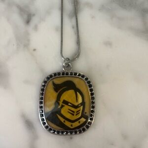 Source Unknown Knight Pendant Necklace - Yellow and Black